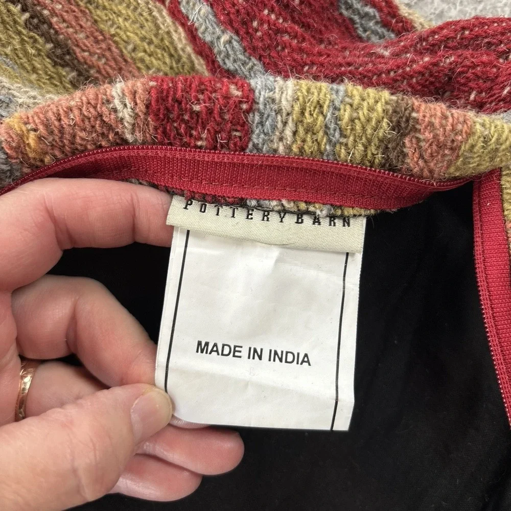 Pottery Barn Serape Stripe Pillow Sham Cover Euro 22